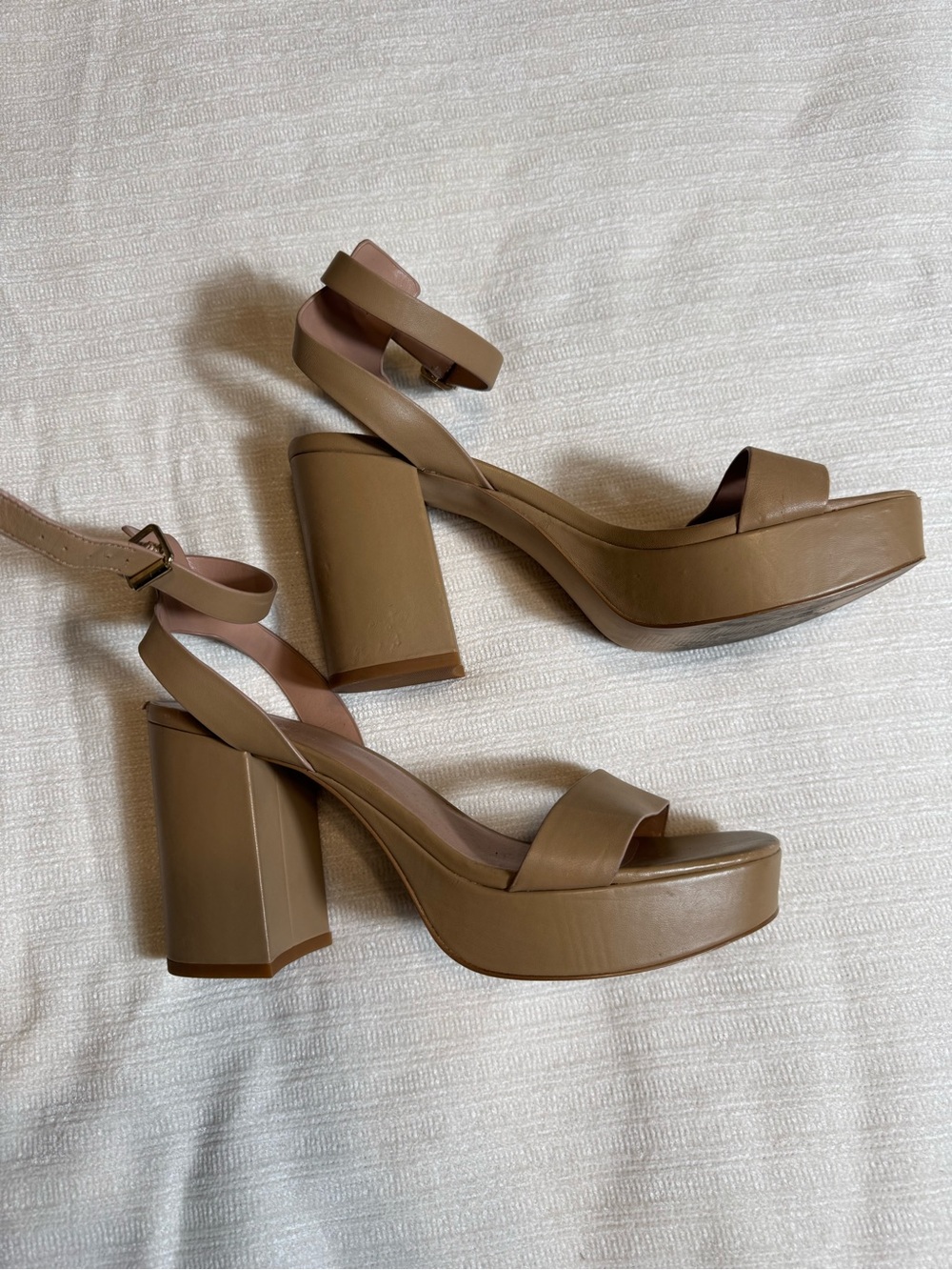 Nordstrom Brown Platform Block Heel Sandals